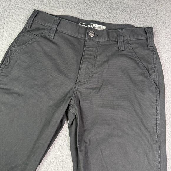 Carhartt Pants Mens 31x30 Black Rugged Flex Relaxed Fit Canvas Work BN2291-M - Picture 6 of 13